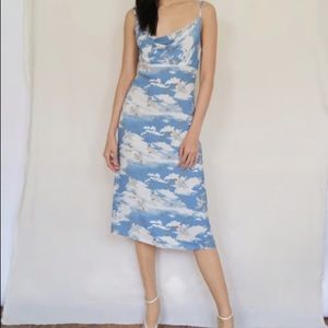 MIDI DRESS IN A FUN PRINT. THIS DRESS IS FROM REFORMATION.